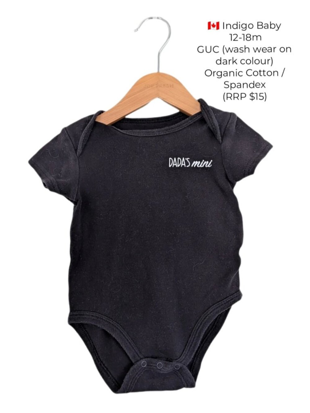 🩵 4/$20 Indigo Baby Dada's Mini Onesie Bodysuit 12-18m Father's Day Baby Outfit
